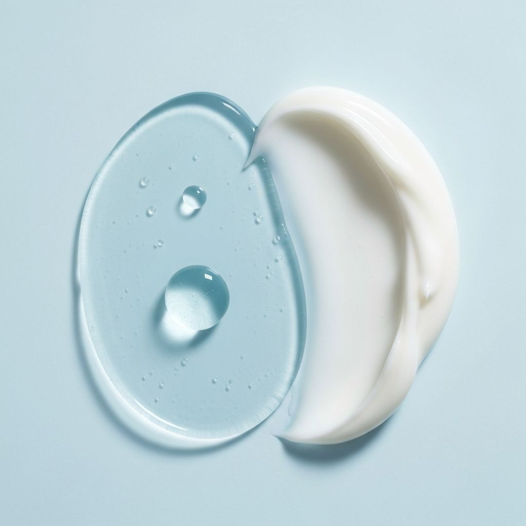 Verschiedene Texturen von Pflegeprodukten